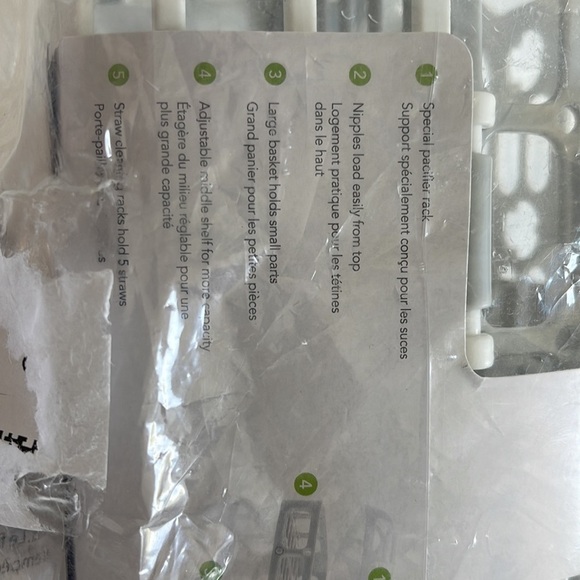 Munchkin High Capacity Dishwasher Basket White & Grey NEW - Picture 3 of 5